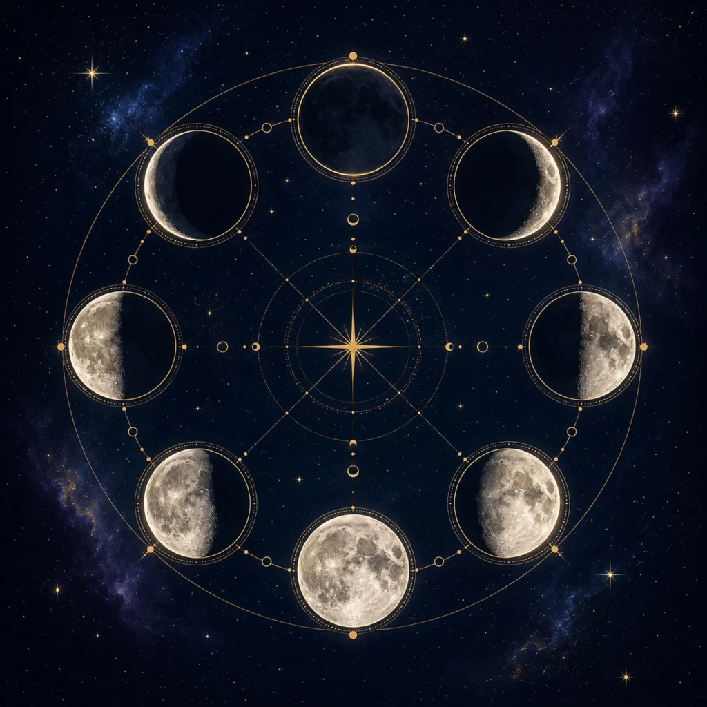 calendrier lunaire : Les huit principales phases de la Lune
